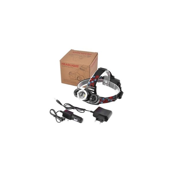 چراغ پیشانی و هدلایت تک باتری سه لامپه T6 مدل XQ-117-T6