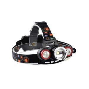 چراغ پیشانی و هدلایت تک باتری سه لامپه T6 مدل XQ-117-T6