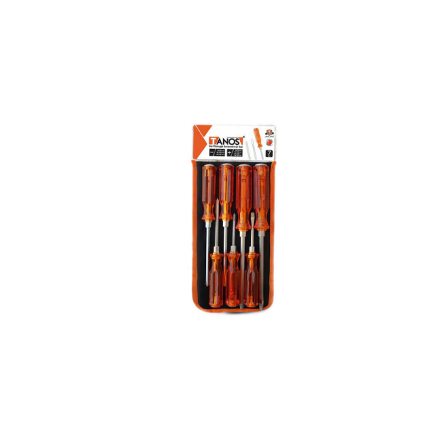 مجموعه 7 عددی پیچ گوشتی ضربه خور تانوس مدل 001