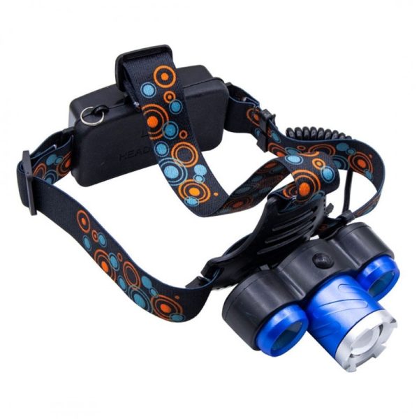 چراغ پیشانی و هدلایت شارژی اسمال سان سه لامپه T6